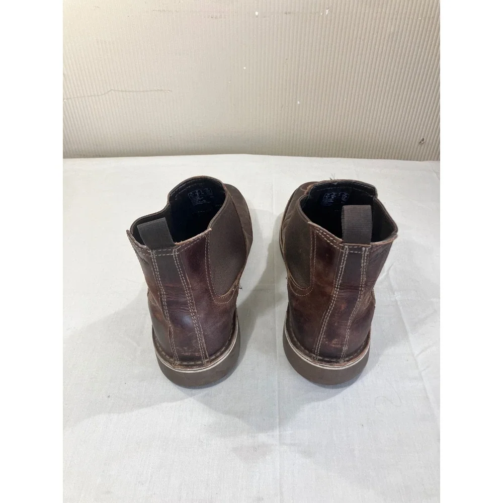 Clarks‎ Mens Dark Brown Leather Chelsea Boots Chukka Ankle Boots Size 10.5